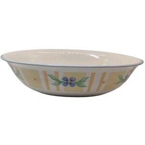 Vintage Pfaltzgraff Summer Breeze‎ Large Serving Bowl Blue Yellow Twelve Inch